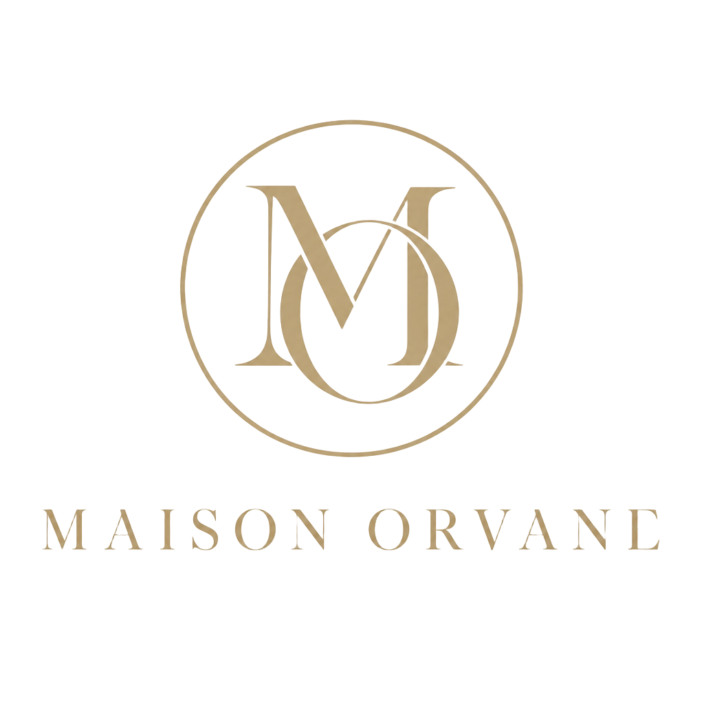 Maison Orvane logo — MO monogram in a circle above the wordmark